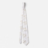 Elegant Merry & Bright Gold Script Tie Krawatte (Rückseite)