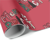 Elegant Merry & Bright Holiday Geschenkpapier (Rolleneckpunkt)