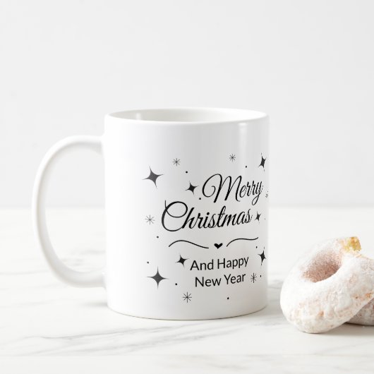 Elegant Merry Christmas and Happy New Year Kaffeetasse (Mit Donut)