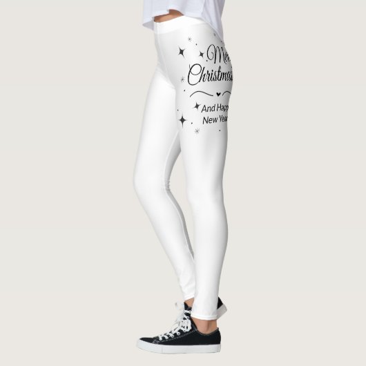 Elegant Merry Christmas and Happy New Year Leggings (Links)