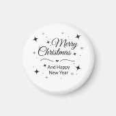 Elegant Merry Christmas and Happy New Year Magnet (Vorne)