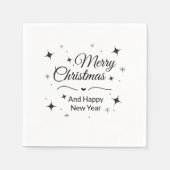 Elegant Merry Christmas and Happy New Year Serviette (Vorderseite)