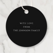 Elegant Merry Christmas Bauble Black Geschenkanhänger (Rückseite)