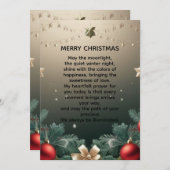 Elegant merry Christmas Border with Red Ornaments  Ankündigung (Vorne/Hinten)