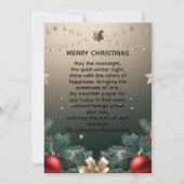 Elegant merry Christmas Border with Red Ornaments  Karte (Rückseite)