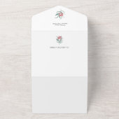 Elegant Merry Christmas Calligraphy 1-Foto All In One Einladung (Außenbereich)