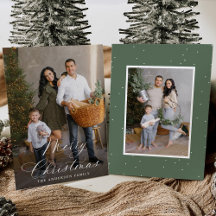Elegant Merry Christmas Calligraphy Sage 2 Foto