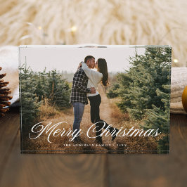 Elegant Merry Christmas Calligraphy Script Fotoblock