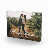 Elegant Merry Christmas Calligraphy Script Fotoblock (Rechts)