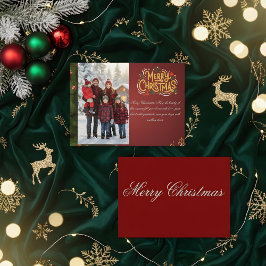Elegant Merry Christmas Card 2026 | Holiday Greeti Mitteilungskarte
