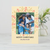 Elegant Merry Christmas Card Feiertagskarte (Stehend Vorderseite)