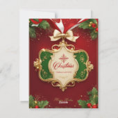 Elegant Merry Christmas Card Feiertagskarte (Rückseite)