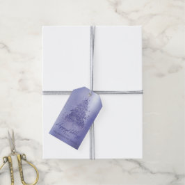 Elegant Merry Christmas | Charmanter Lila Baum Geschenkanhänger