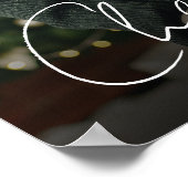 Elegant Merry Christmas Couple Foto Keepake Poster (Ecke)