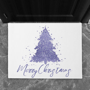 Elegant Merry Christmas Dusty Mauve Pink Tree Fußmatte