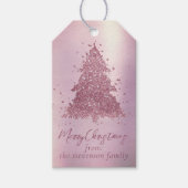 Elegant Merry Christmas | Dusty Mauve Pink Tree Geschenkanhänger (Vorderseite)