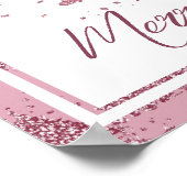 Elegant Merry Christmas | Dusty Mauve Pink Tree Poster (Ecke)