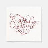 Elegant Merry Christmas Extravagantes Script Serviette (Vorderseite)