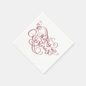 Elegant Merry Christmas Extravagantes Script Serviette (Ecke)