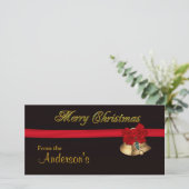 Elegant Merry Christmas Feiertagskarte (Stehend Vorderseite)