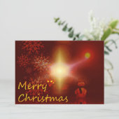 Elegant Merry Christmas Feiertagskarte (Stehend Vorderseite)