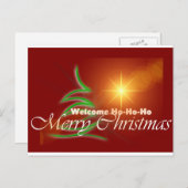 Elegant Merry Christmas Feiertagspostkarte (Vorne/Hinten)