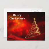 Elegant Merry Christmas Feiertagspostkarte (Vorne/Hinten)