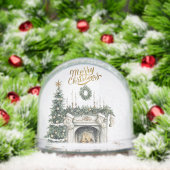 Elegant Merry Christmas Fireplace Schneekugeln (Weihnachten)