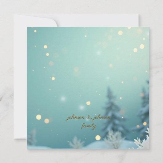 Elegant Merry Christmas Flat Card | Minimal Gold Karte (Rückseite)