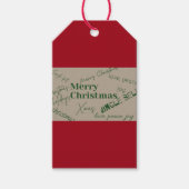 Elegant Merry Christmas Geschenkanhänger (Vorderseite)