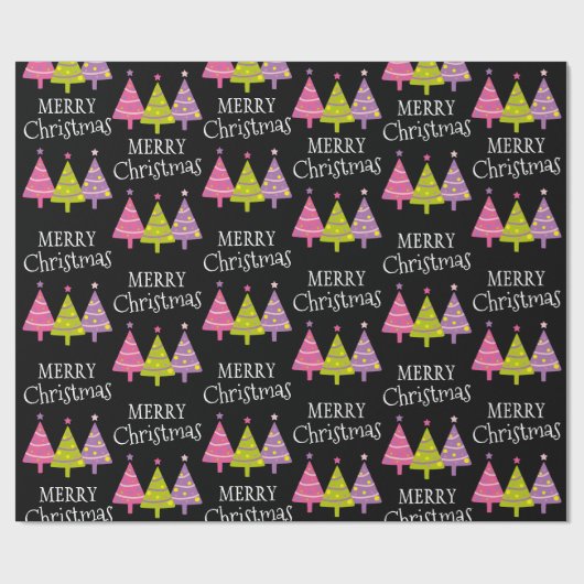 Elegant Merry Christmas Geschenkpapier (Flach)