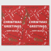 Elegant Merry Christmas Geschenkpapier (Flach)