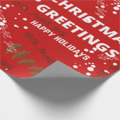 Elegant Merry Christmas Geschenkpapier (Ecke)
