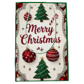 Elegant Merry Christmas Gift Bag Mittlere Geschenktüte (Vorderseite)