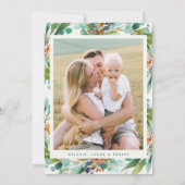 Elegant Merry Christmas Greenery Botanical Feiertagskarte (Rückseite)