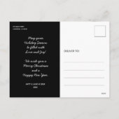 Elegant Merry Christmas Greenery Foto Feiertagspostkarte (Rückseite)