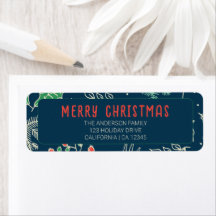 Elegant Merry Christmas Greenery Holiday