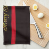 Elegant Merry Christmas Handtuch (Viertel Falte)
