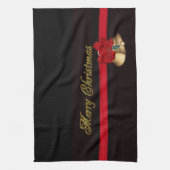 Elegant Merry Christmas Handtuch (Vertikal)
