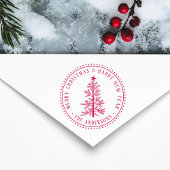 Elegant Merry Christmas & Happy New Year  Gummistempel