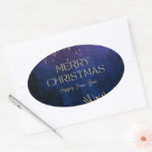 Elegant Merry Christmas & Happy New Year Sticker (Umschlag)