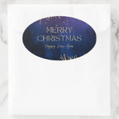 Elegant Merry Christmas & Happy New Year Sticker (Tasche)