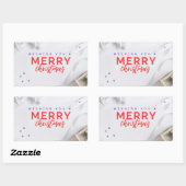 Elegant Merry Christmas Holiday Greeting Sticker (Blatt)