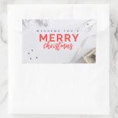 Elegant Merry Christmas Holiday Greeting Sticker (Tasche)