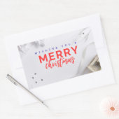 Elegant Merry Christmas Holiday Greeting Sticker (Umschlag)