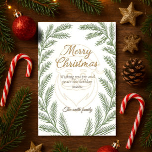 Elegant Merry Christmas Interior Design Feiertagskarte