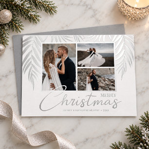 Elegant Merry Christmas Multi Foto Folien Feiertagskarte