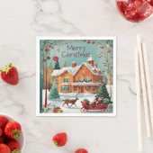 Elegant Merry Christmas Paper Party Serviette (Beispiel)