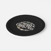 elegant Merry Christmas Pappteller (Schrägansicht)