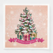 Elegant Merry Christmas Party Serviette (Vorderseite)